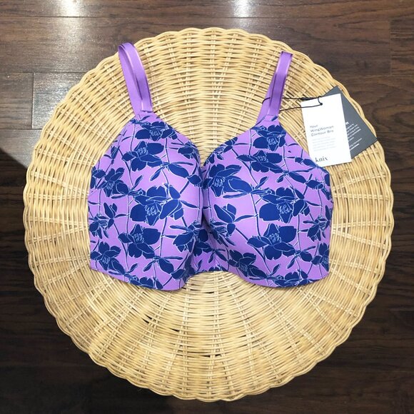 Knix Lavender and Navy Floral Bra - Picture 9 of 11